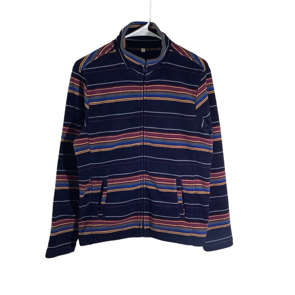 Topvalu Striped Fleece Full Zip Jacket